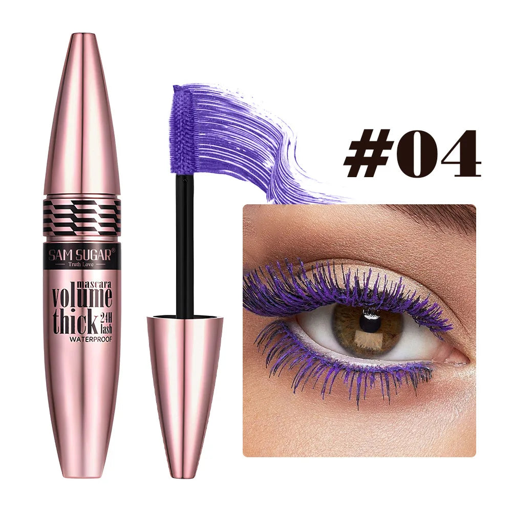 Waterproof Colorful Mascara For Women Long Lasting Volumizing Non Clumping Smudge Proof Curling Eyelash Enhancer Beauty Cosmetic