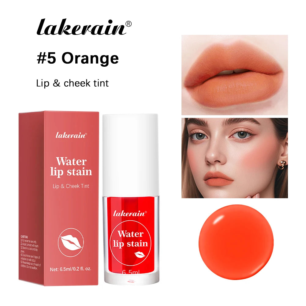 Fruity Water Lip Tin Lip Gloss Moisturizing Lip Glaze Long Lasting Lip Ink Face Lip Dual Purpose Liquid Lipstick Cosmetic Makeup