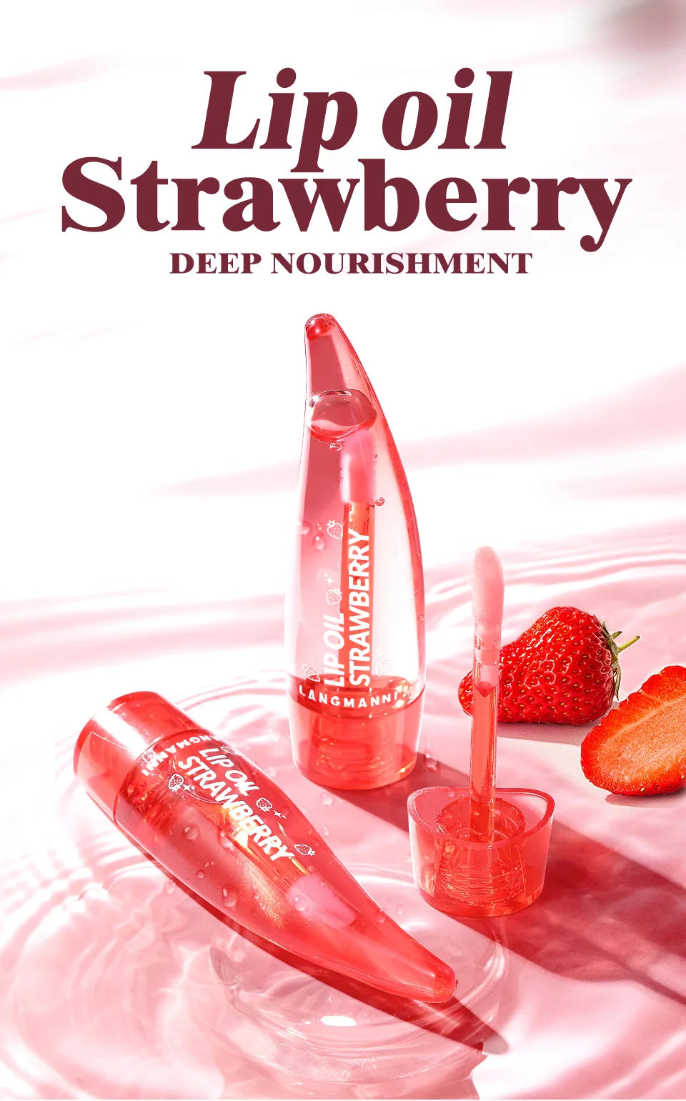 Natural Moisturizing lipstick Moisturizes and softens the water feeling, transparent and nude, easy to apply lip oil