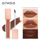 O.TWO.O 12 Color Liquid Lipstick Matte Finish Sexy Silky Lip Gloss Waterproof Kiss-proof Lasting Lip Glaze Lip Tint Cosmetics