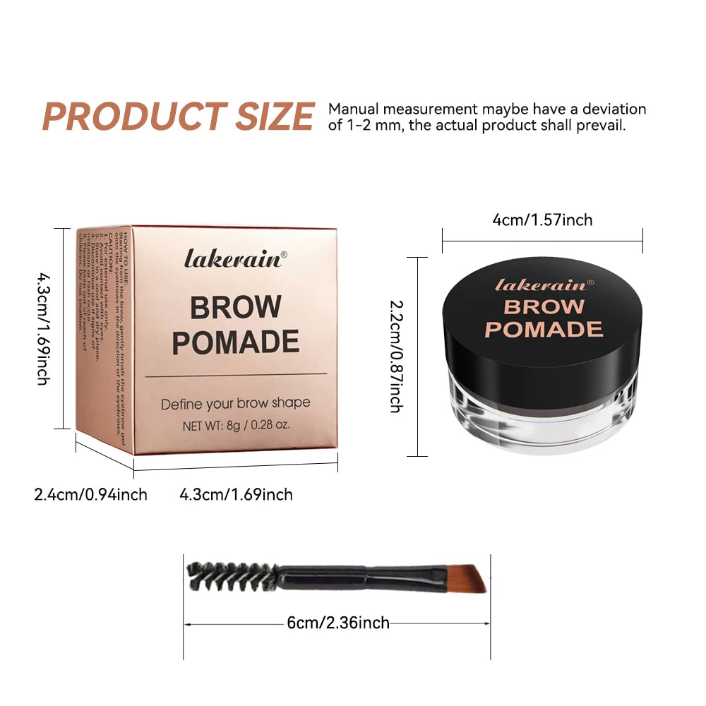 6 Colors Long-lasting Eyebrow Enhancers Makeup Waterproof 3D Natural Eye Brow Pomade Eyebrow Gel With Brush Professional Makeup