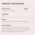 LAIKOU  Sakura Shampoo Repair Anti Split Ends Smooth Frizz Dry Hair