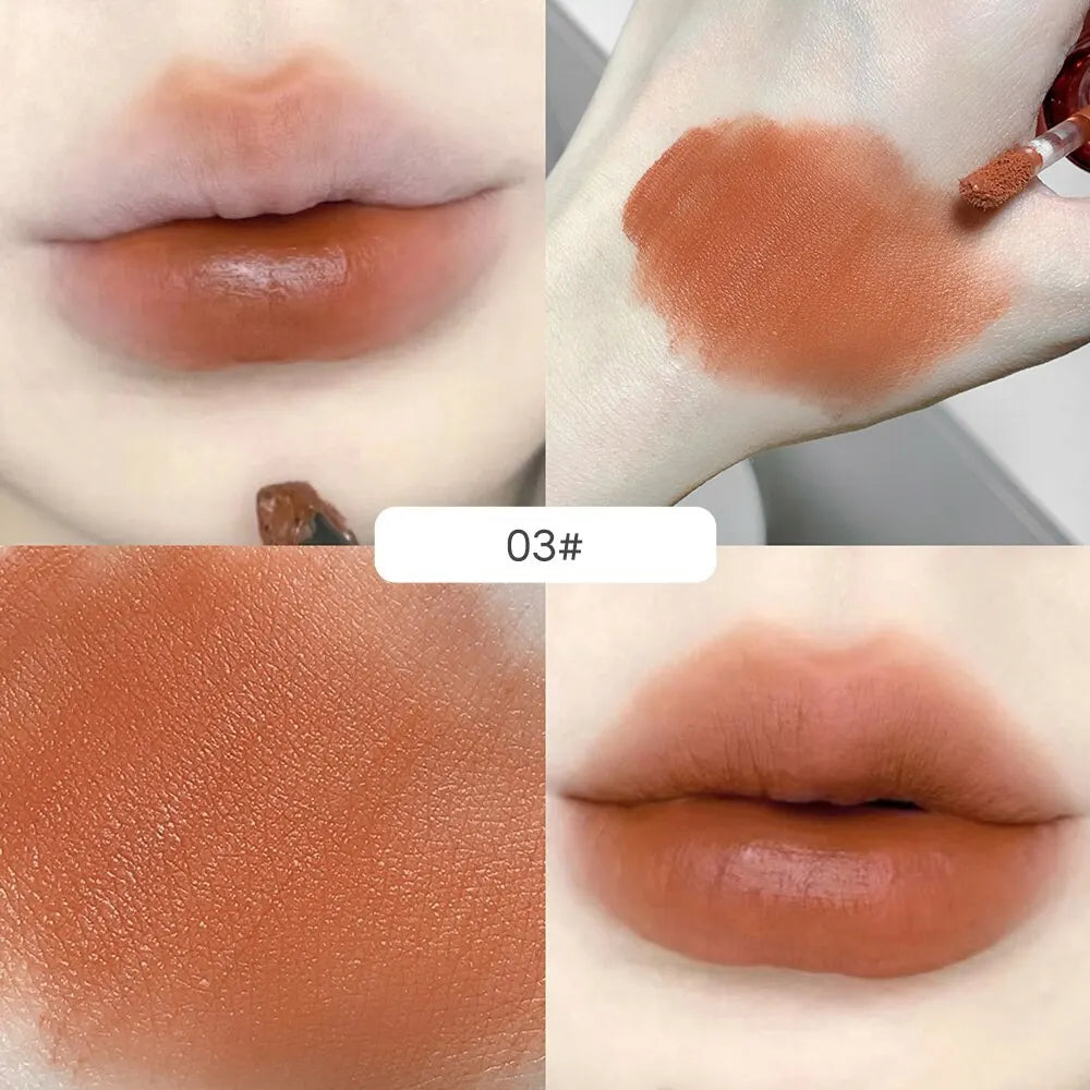 Artistic Soft Mist Mousse Lip Glaze Velvet Matte Lipstick Holding Makeup Not Easy to Sticky Cosmetics Lipstick