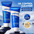 SADOER Men's Facial Cleanser Face Wash Foam Face Cleanser Oil Control Anti Acne Hydrating Moisturizing Men Skin Care Products