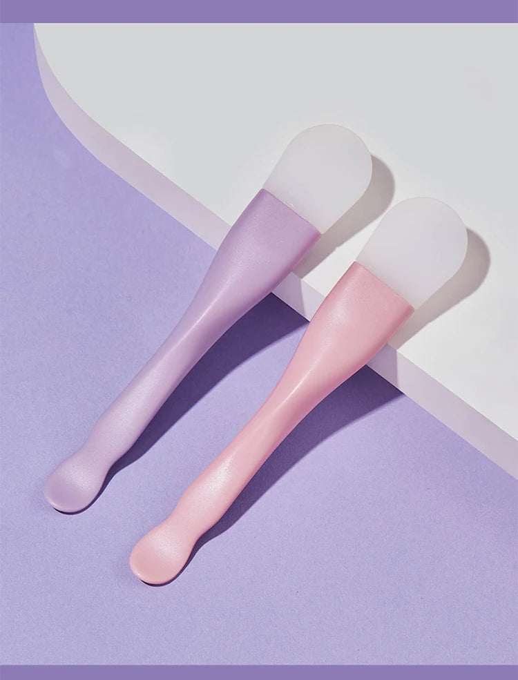 Double head silicone facial mask brush face cleaning scraper daub type mud film special brush beauty tool