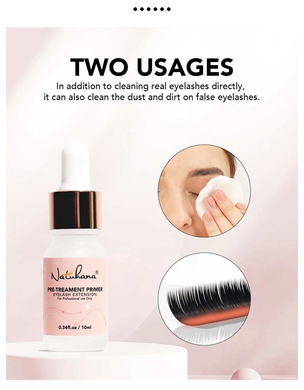 Pre-Treament Primer Clean Lashes Super Bonder For Eyelash Extension Quick Drying Long Last Grafting Eyelash Glue NATUHANA
