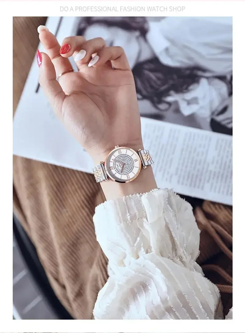 Women Watches Quartz Best Selling 2024 Products Dropshipping Stainless Steel Stainless Steel Dress Wristwatch Relogio Masculino