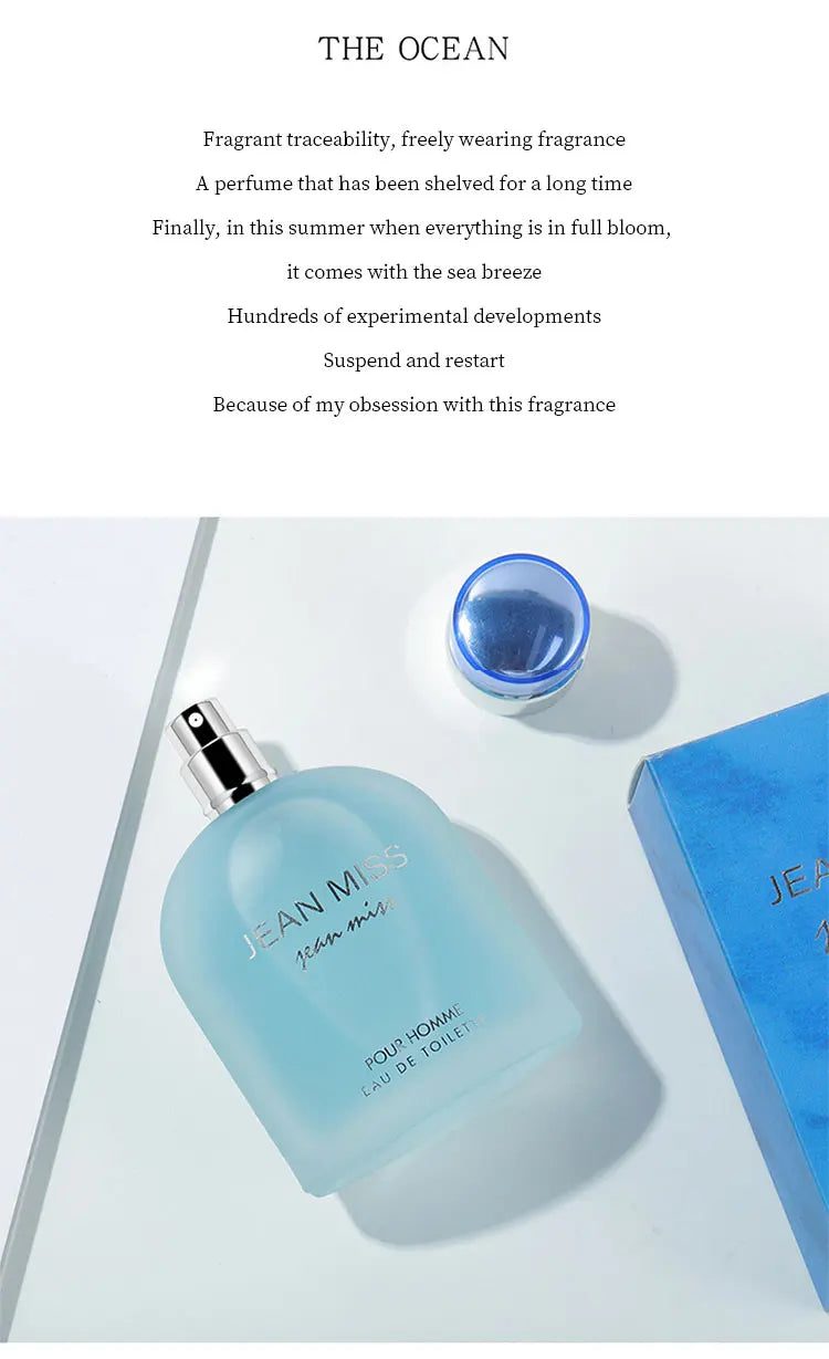 100ml Light Blue Eau De Parfum Pour Homme Lasting Orange Fougere Scent Spicy Woody Notes Charming Perfume for Men Dupes