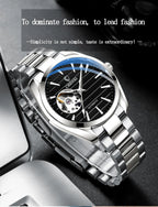 Luxury Fashion Mechanical Automatic Wristwatches For Men High Quality Stainless Steel Waterproof Luminous Mens Watch