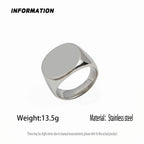 Minimalist ring, men's trend, personality, European and American hip-hop niche design, high-end index finger ring, tail ring