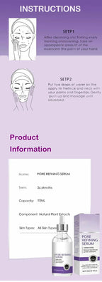 Face Skin Pore Shrinkage Serum Long-Lasting Moisturizing Improves Large Pores Calming Skin Care Essence