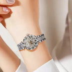 Luxury Brands Fashion 2025 New Women's Watches 3D Diamond Stainless Steel Skeleton Mechanical Clock Elegant Ladies Wedding Gift
