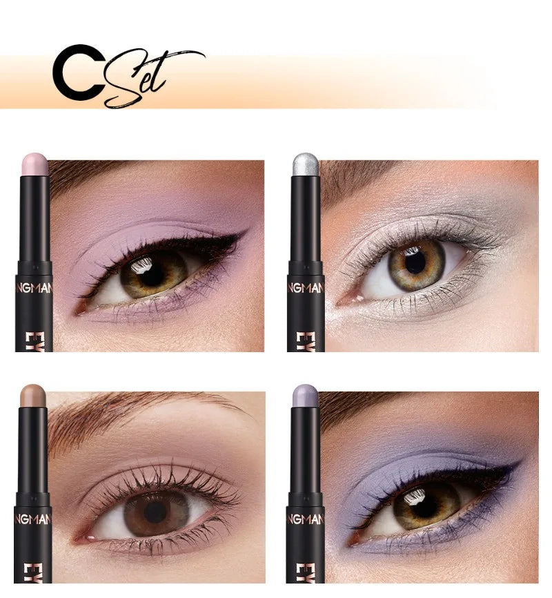1PC Waterproof Pearlescent Eyeshadow Pencil Stick 16 Colors Lasting Glitter Shimmer Eye Shadow Highlighter Pen Eyes Makeup Tools