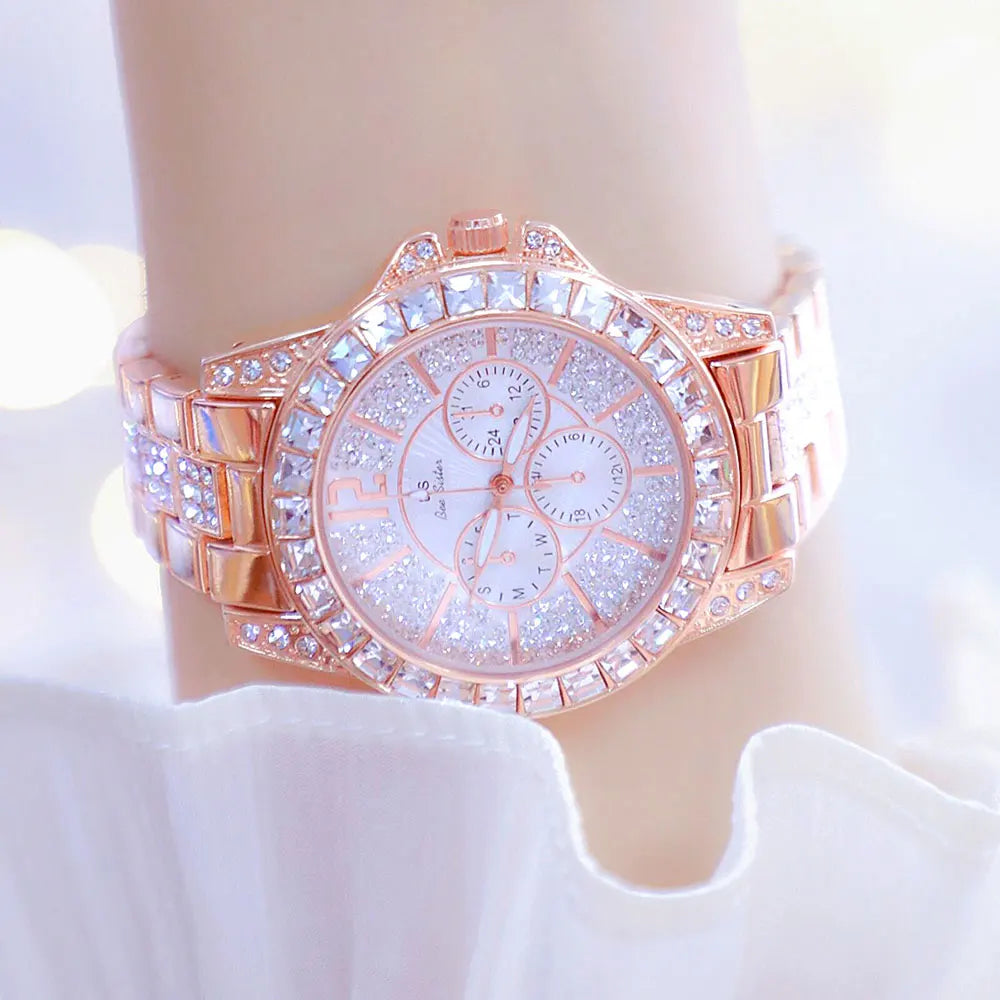 Luxury Women Watch Fashion Diamond Wrist  Silver Gold Watches for Girls Waterproof Clock Reloj Mujer Dress Gifts