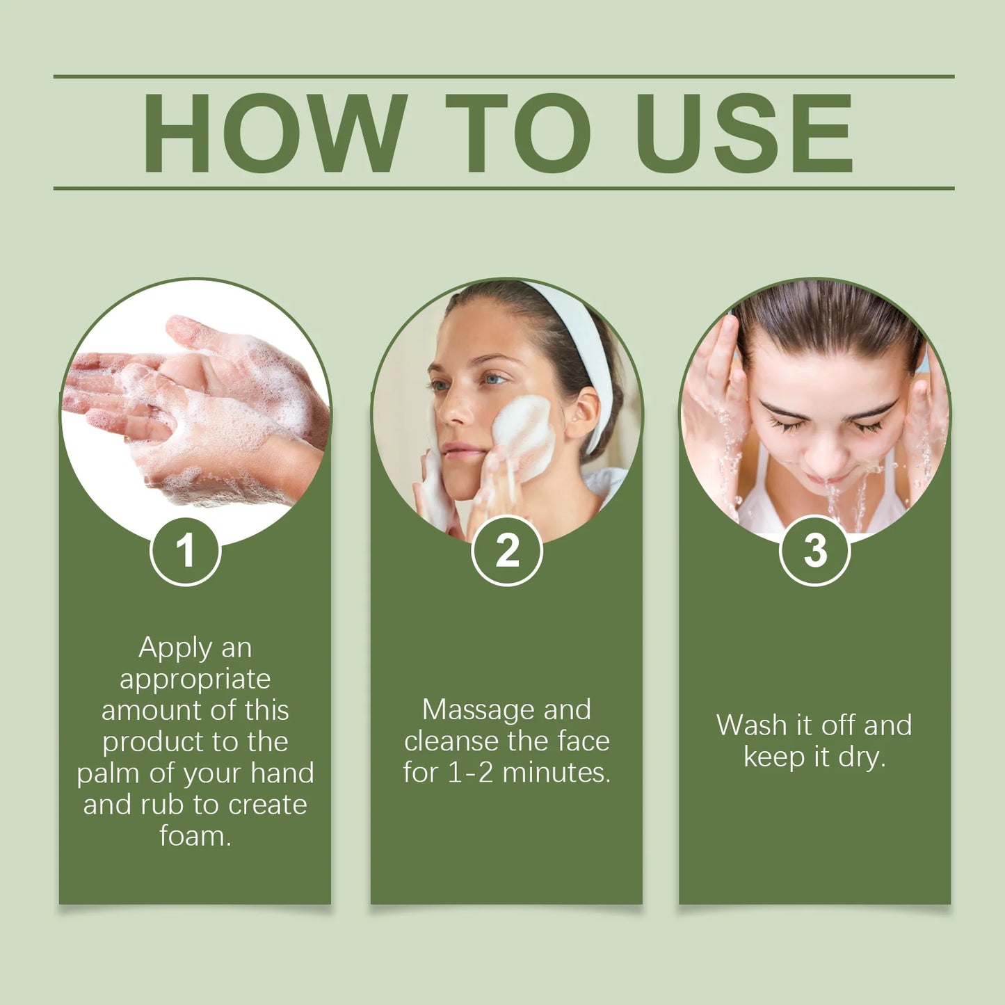 Green Tea Salicylic Acid Facial Cleanser Cleansing Pore Refining Hydrating Blackhead Removal Oil Control Non-Drying Face Wash