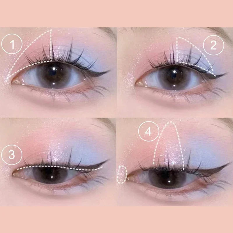 High Quality Matte Eyeshadow Palette Pearlescent Sequins Blush Eyeshadow Highlighter  For Women