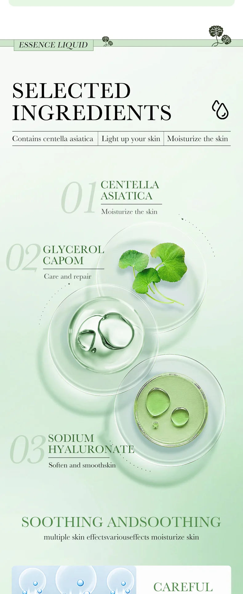 BIOAQUA Centella Face Serum skincare Face Essence Moisturizing Hydrating Firming Repairing Facial Liquid Serum Skin Care