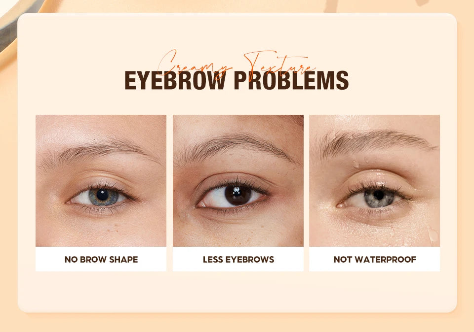 O.TWO.O Eyebrow Pomade Brow Natural Waterproof Creamy Texture Highly Tint Eyebrow Gel Double Use For Eyeliner Beauty Makeup