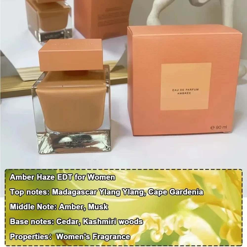 90ml Women Perfume Long Lasting Woody Floral Eau De Parfum EDP Pure Musk Extract Women's Everyday Essential Perfume Gift