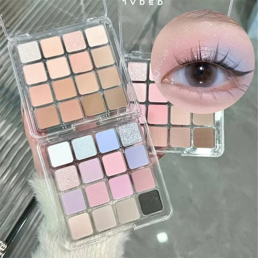 High Quality Matte Eyeshadow Palette Pearlescent Sequins Blush Eyeshadow Highlighter  For Women