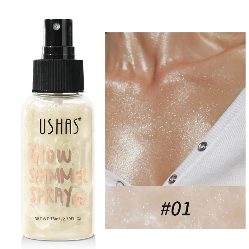 USHAS Liquid HighLighter Liquid Foundation Concealer Permanent Water and Oil Resistant Glitter naturally modifies skin tone