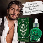 Men's Beard Care Perfume Oil 15ml Gentleman Fragrance Long-lasting Fragrance Brand Skull Perfume Portable Fresh Eau De Perfume