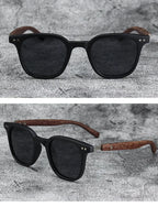 Luxury Wood Grain Leg Rice Nail Sunglasses for Women Car-driving Eyeglasses for Men Sun Shading Eyewear UV Protection Sunglasses