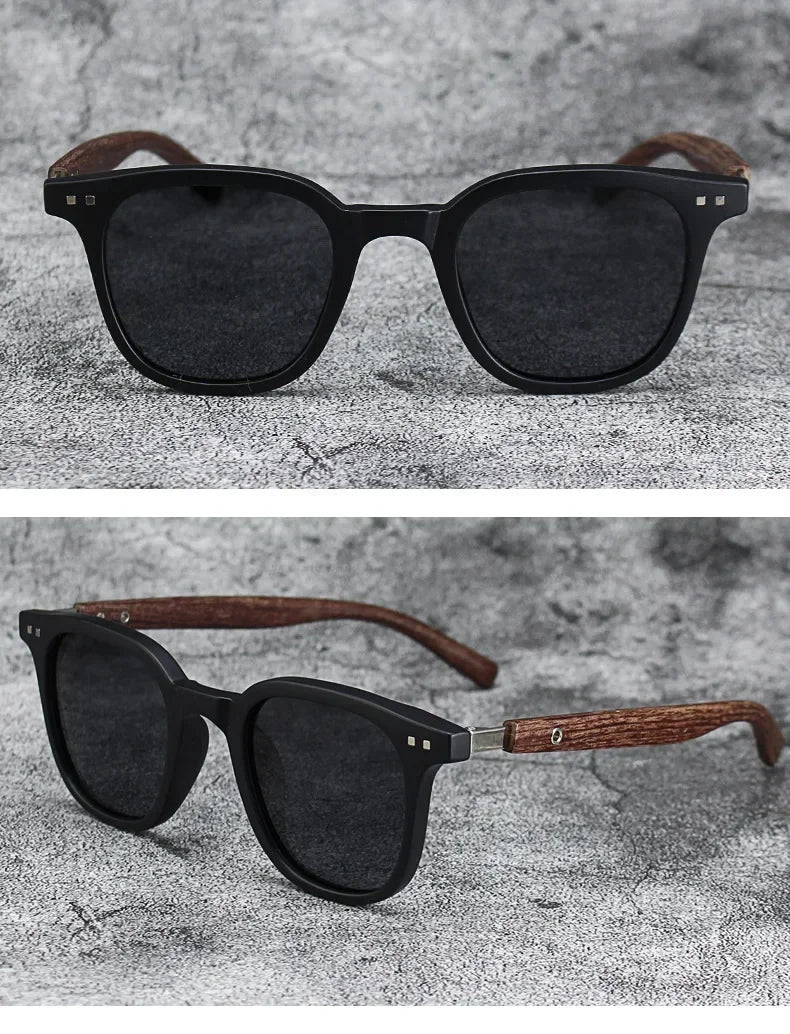 Luxury Wood Grain Leg Rice Nail Sunglasses for Women Car-driving Eyeglasses for Men Sun Shading Eyewear UV Protection Sunglasses