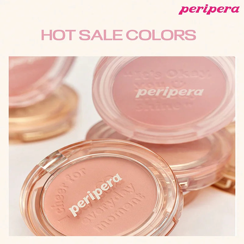 Single Color Blush Palette, Matte Fine Powder Cheek Blush, Non-Cakey, Long-Lasting, Nude Makeup, K-Beauty Cosmetic