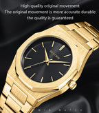 Luxury unique watches for men alloy steel with quartz watches simple line dial business party men watches fashion men's watches