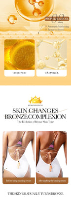 SADOER Body Self Tanners & Bronzer，Summer beach tanning cream darkening lotion，Facial Self Tanners & Bronzers lasting