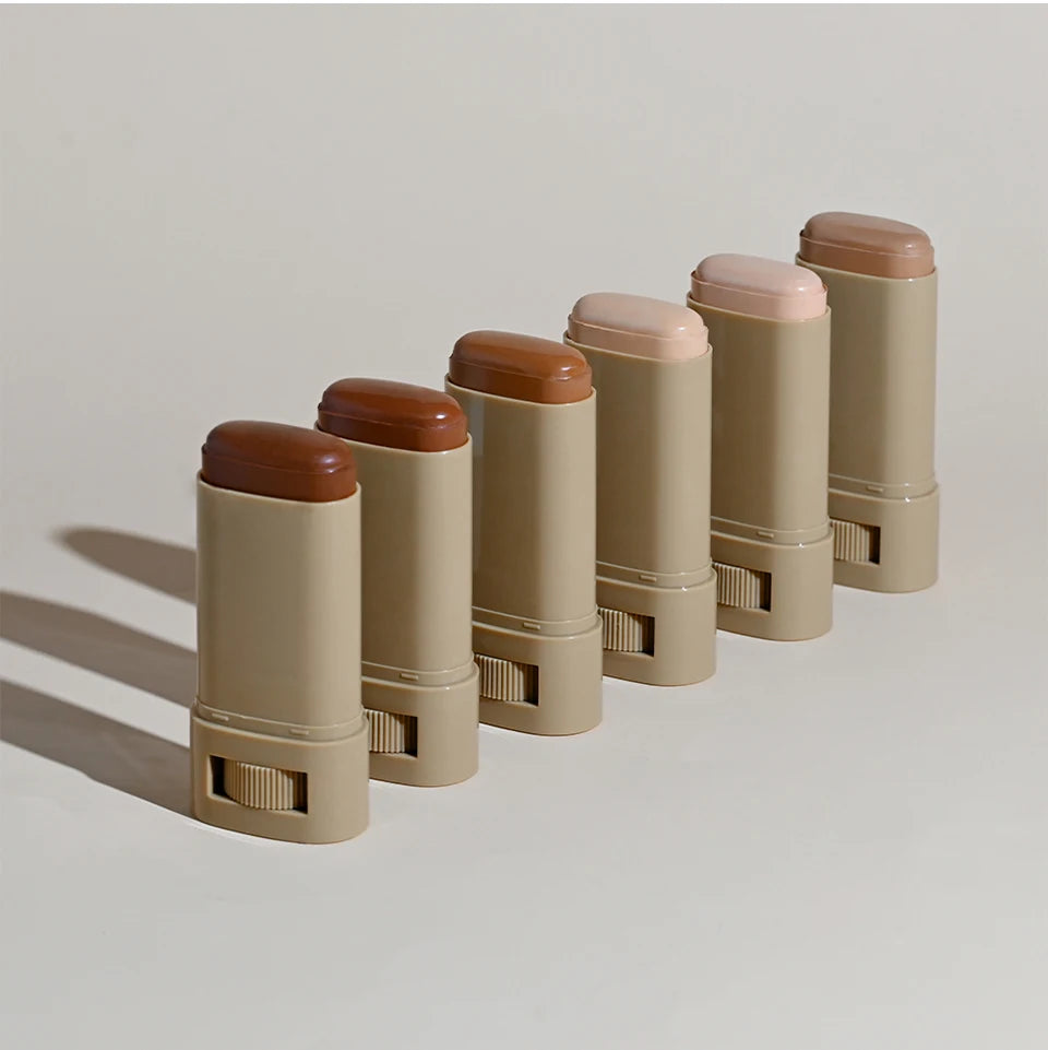 Foundation Stick  Serum Boosted Skin Tint Balm Silky Texture Moisturizing Coverage Plumper Natural Even Skin Tone Travel Makeup