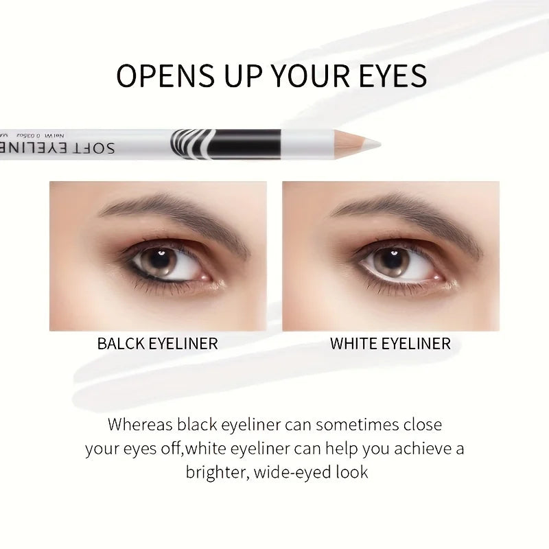 3PCS Waterproof White Eyeliner. Long Lasting, Smooth, Easy Wear. Eyes Brightener. Ideal for Music Festivals