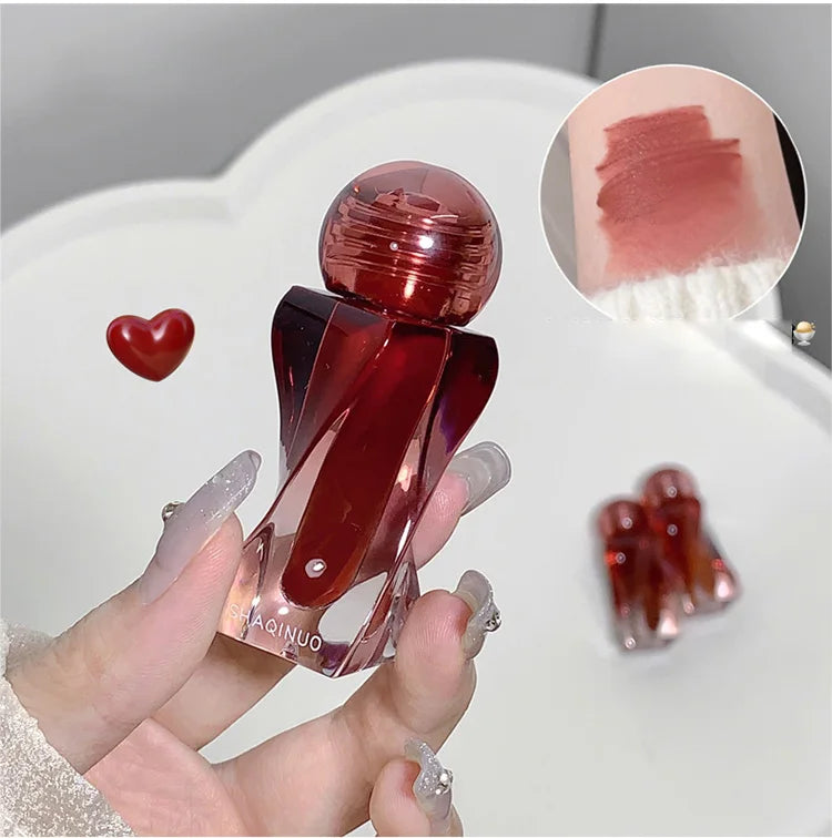 Artistic Soft Mist Mousse Lip Glaze Velvet Matte Lipstick Holding Makeup Not Easy to Sticky Cosmetics Lipstick
