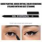 Black Brown Waterproof Eyeliner Pencil Long Lasting Easy To Wear Eye Liner Gel Matte Quick Drying Eyeliner Pen Makeup Cosmetic
