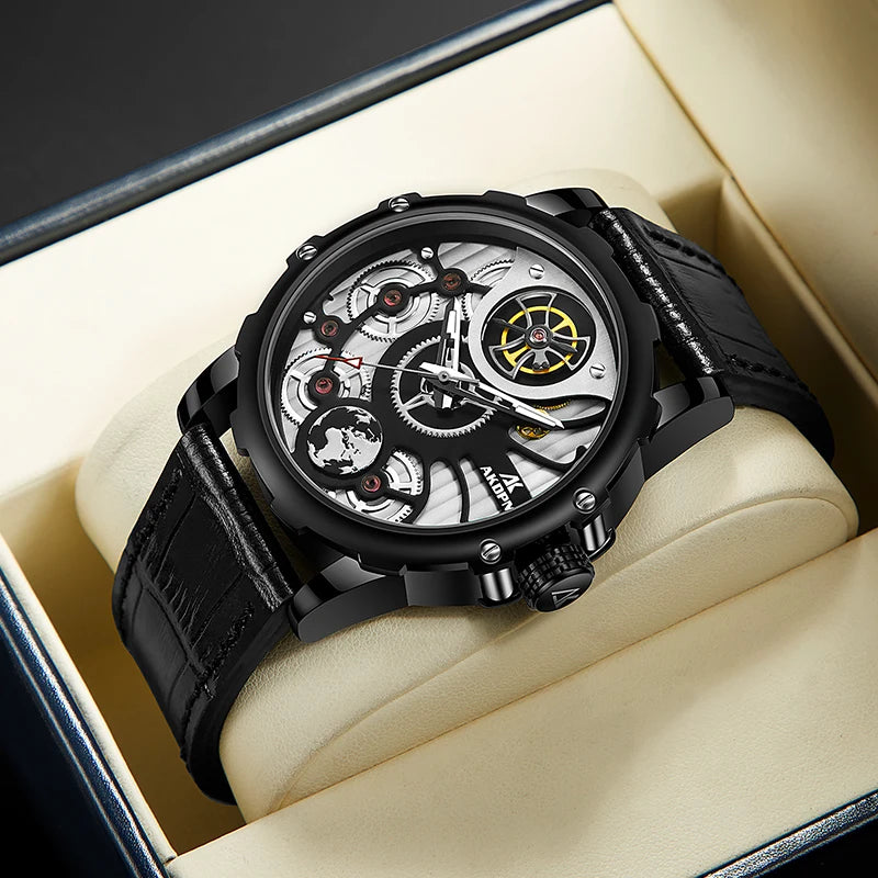A high-end men's watch with cool retro and trendy style quartz watch