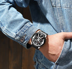 Luxury Watch For Men Quartz Chronograph Sport Waterproof Man Watches Military Fashion Stainless Steel Wristwatch Clock