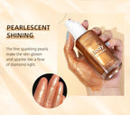 QIBEST 5 Colors Body Face Liquid Highlighter Glitter Makeup Glow Face Contour Shimmer Illuminator Ginger Highlight Cosmetics