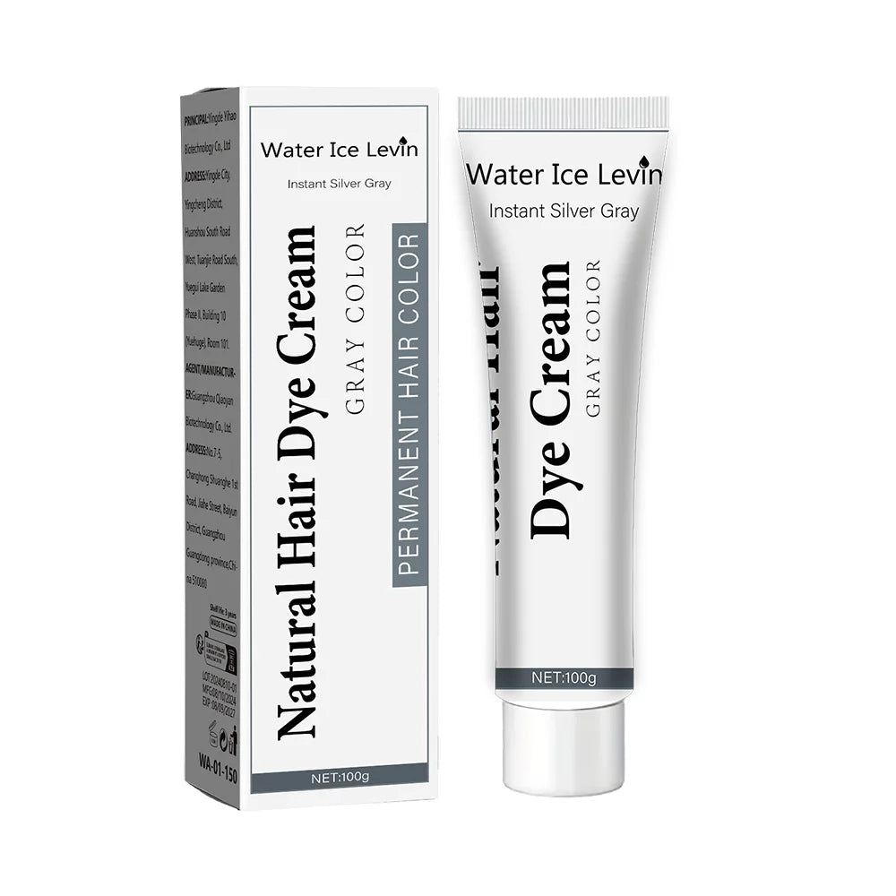 100g Grey Hair Dye Cream Unisex Smoky Punk Style Styling No Damage Quick Coloring Long-Lasting Professional Hairs Dyeing Creams