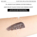 MACKANDY Black Mascara Makeup Volumizing&Lengthening Mascara, Thickening Washable Longwear Smudge Resistant Make Up Cruelty Free