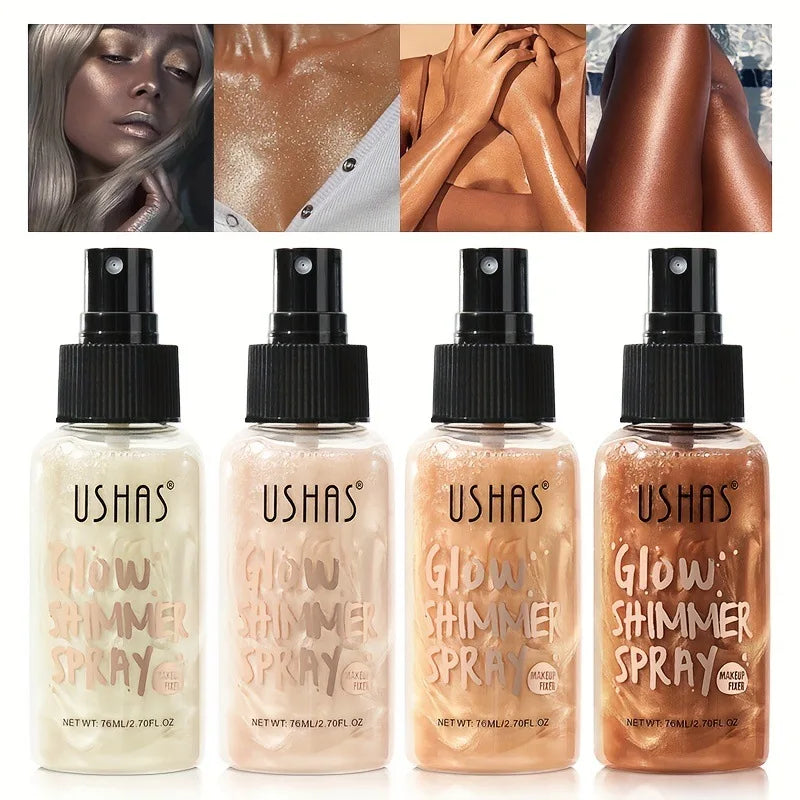USHAS Liquid HighLighter Liquid Foundation Concealer Permanent Water and Oil Resistant Glitter naturally modifies skin tone