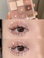 Cement Grey Black Eye Shadow Palette Makeup Eyes Glitter Contour Pigments Palette Pearly Shimmer Fashion Korean Shadow Makeup