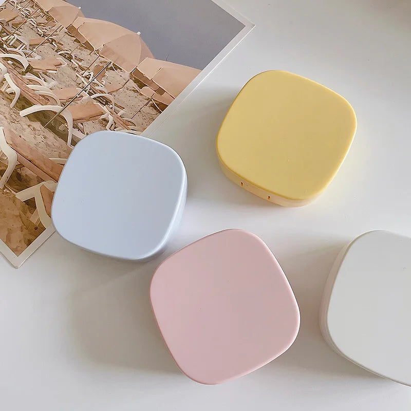 Women Color Contact Lens Case Red Heart Contact Lenses Box for Eyes Care Kit Glasses Case Holder Container