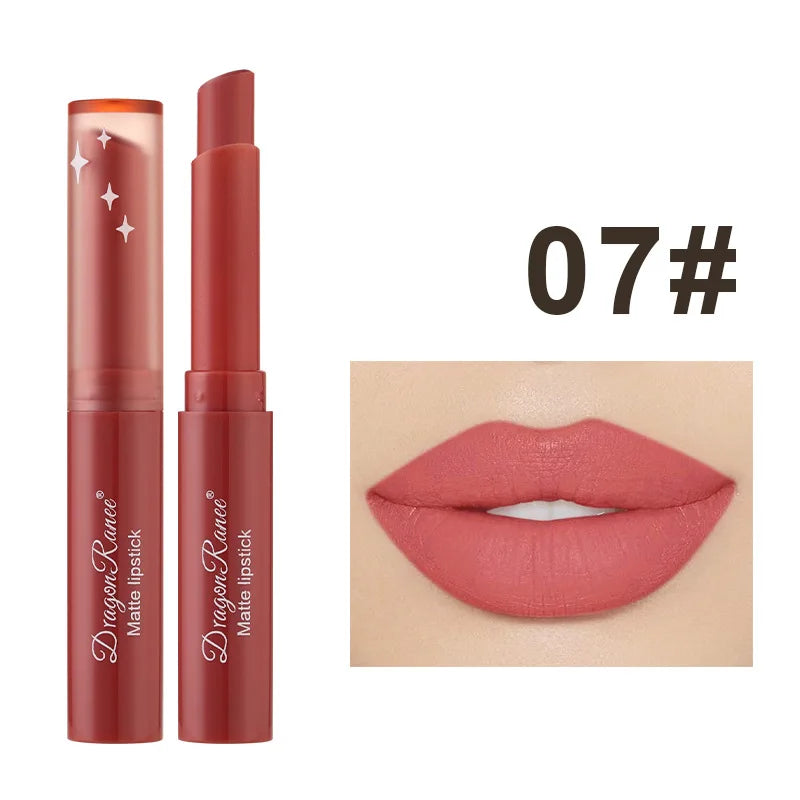 12 Color Matte Lipstick Nude Pink Matte Solid Lip Gloss Long Lasting Velve Red Tinted Balm 24 Hours Waterproof Makeup LipSticks
