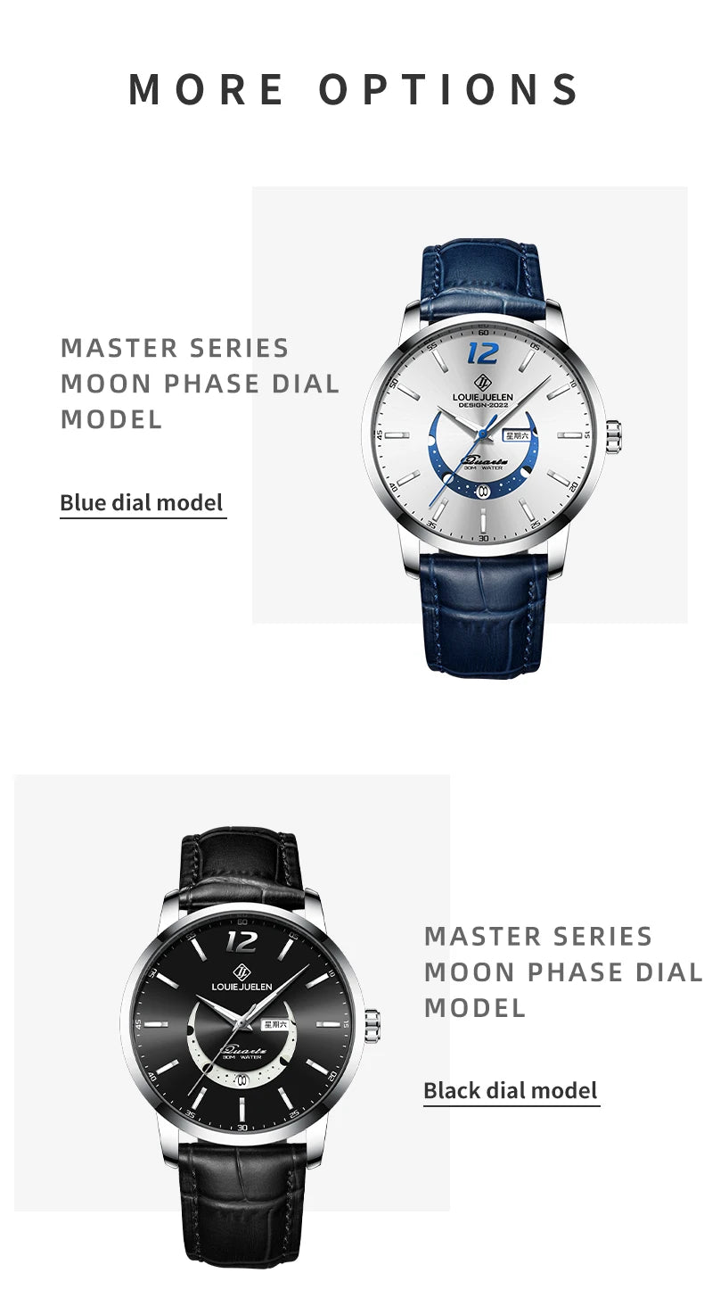 Men's Watches Top Brand Luxury Men Wrist Watch Leather Quartz Watch Sports Waterproof Male Clock Relogio Masculino+Box 2023 New