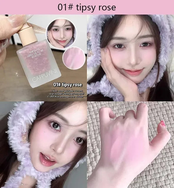 Liquid Blush Soft Velvet Matte Blusher Make Up Lightweight Cream Blush Makeup for Long-Lasting Cheek Tint Cream Rouge Cosmetics