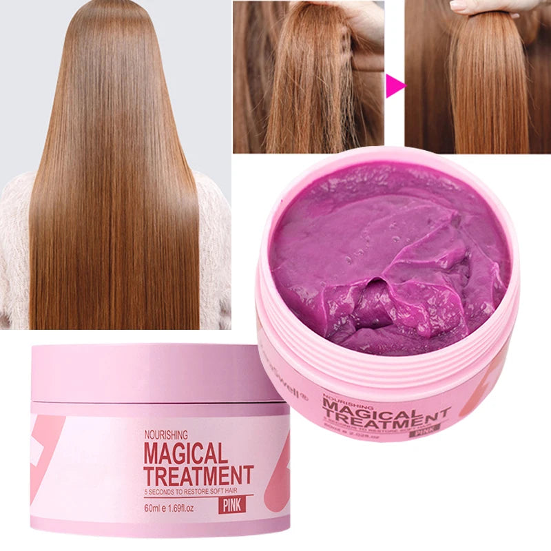 Magical Hair Mask 5 Seconds Repair Damaged Carry Hair Frizzy Soft Smooth Shiny Deep Moisturize Treat Care Essential Oil 60ml