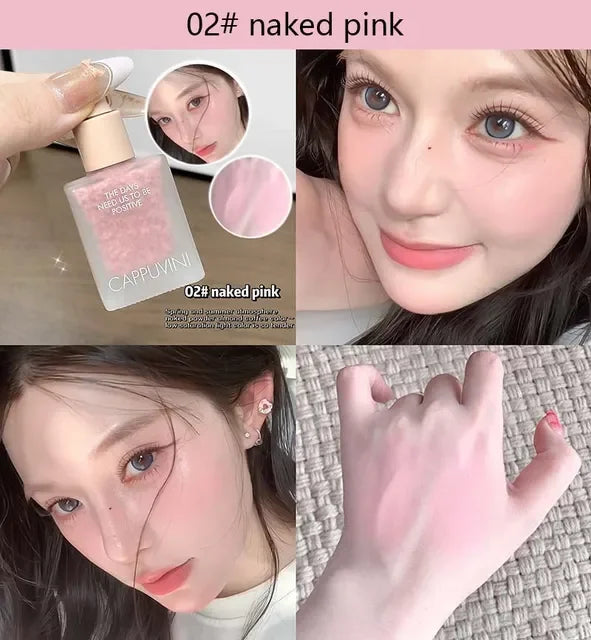 Liquid Blush Soft Velvet Matte Blusher Make Up Lightweight Cream Blush Makeup for Long-Lasting Cheek Tint Cream Rouge Cosmetics
