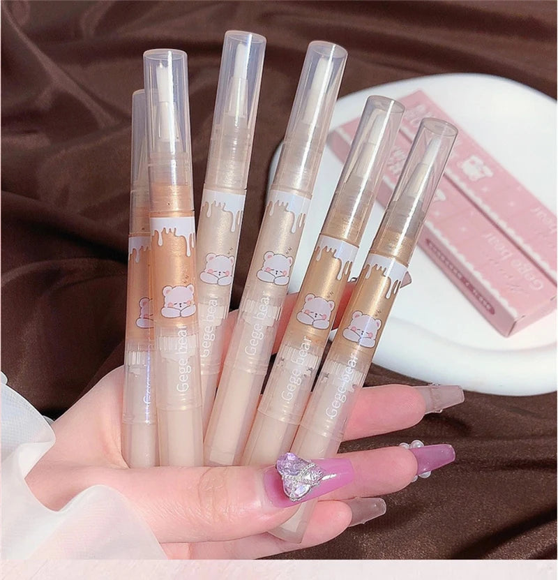 Waterproof Shiny Diamond Highlight Pen Eye Makeup Highlighter Long Lasting Pearl White Brighten Silkworm Shadow Liquid Highlight