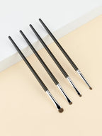 4-Pcs SET OF EYE MAKEUP TOOLS INCLUDING DETAIL BRUSH, EYE SHADOW BRUSH, EYELINER BRUSH, UNDER-EYE BRUSH, EYEBROW BRUSH